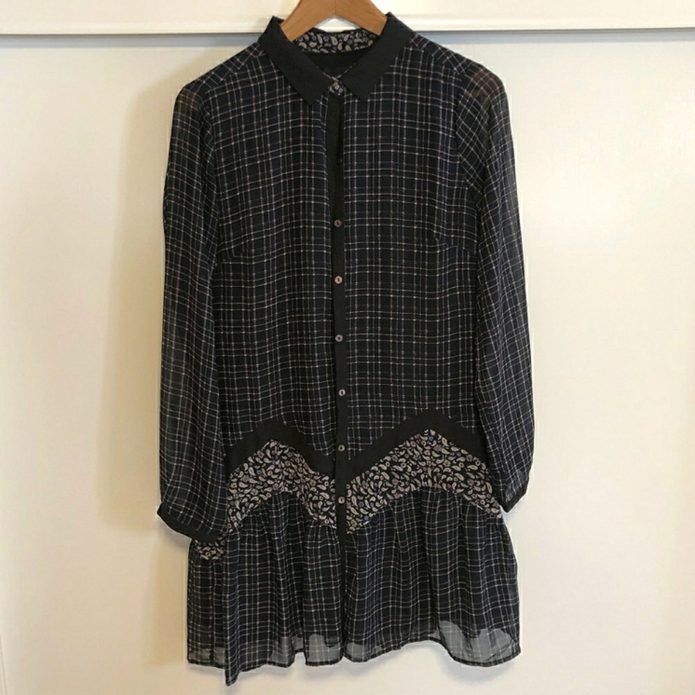 Greylin Short Dress Blue Cross Pattern